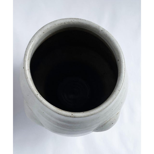 2005 Warren MacKenzie Large Stoneware Shino Glazed Vase For Sale In Monterey, CA - Image 6 of 8