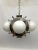 Space Age Five-Light Hanging Light in Chrome and White Glass, Italy, 1970s For Sale - Image 4 of 9