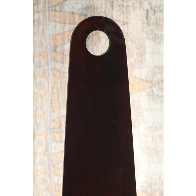 Brown 1970s Handmade Wooden "Keyhole Chair" For Sale - Image 8 of 13