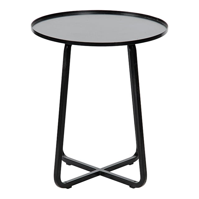 NOIR Kimana Side Table in Black Metal For Sale