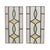 A lovely set of two vintage, narrow stained-glass panels featuring a colorful geometric pattern—essentially stained-glass...