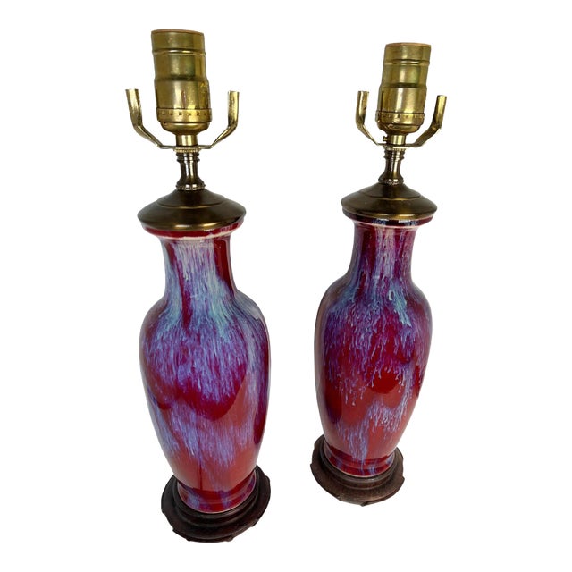 Late 20th Century Sung De Boeuf Vases as Lamps - a Pair For Sale