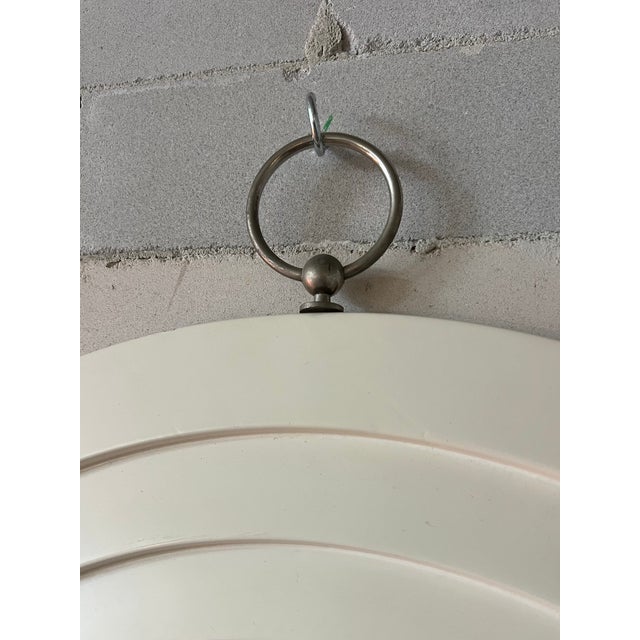 1970s Italian Round Mirror with Sculptural Concentric Frame For Sale - Image 5 of 8