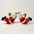 Figurative 1950s Vintage Americana Boho Chic Whimsical Kick-Backed Santa Candle Holders - A Pair, Christmas For Sale - Image 3 of 11