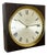 Modernist Wood and Brass Table or Wall Clock from Junghans, Germany, 1970s For Sale