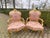 1960s 3-Piece French Louis XVI Pink Damask Gilt Wood Sofa Set For Sale - Image 10 of 11