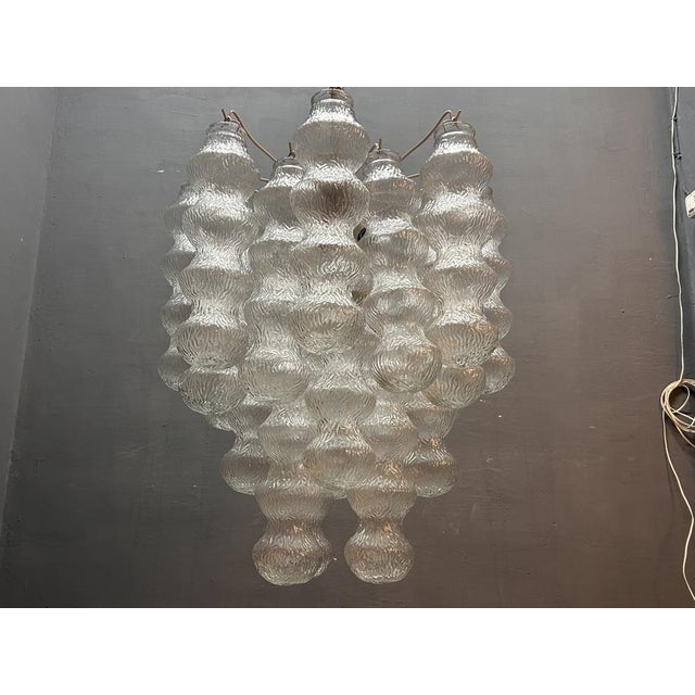 Murano Glass Bubble Chandeliers, Italy, 1980s, Set of 2 For Sale - Image 4 of 10