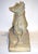 A dog sculpture, circa 1920, representing a sitting German shepherd, by the animalier Charles Virion pour Rambervillers,...