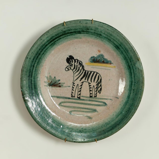 Vintage Italian Dishes With African Animals - Set of Eight For Sale In West Palm - Image 6 of 16
