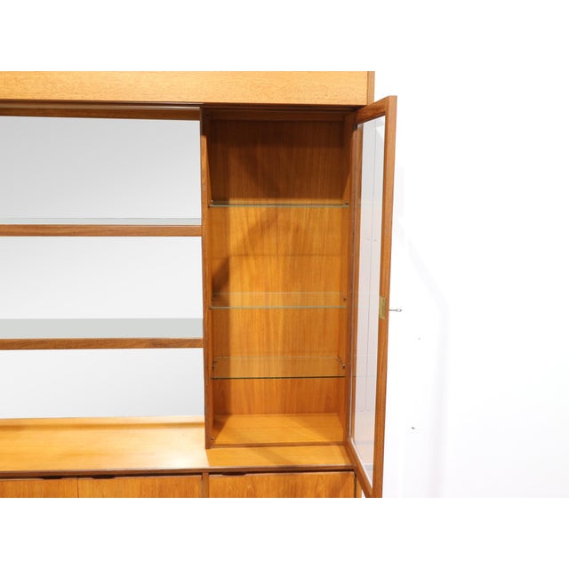 Mid Century Modern Vintage Teak Display Dry Bar China Cabinet in the Style of Tunbridge Danish Style For Sale - Image 9 of 10