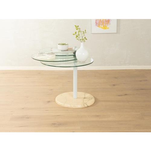 Postmodern side table, excellent workmanship, high-quality materials, Made in Germany. Depth: 55 cm, Width: 55 cm, Height:...