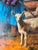 1970s 1970s Filastro Mottola Pastoral Oil Painting Native American Navajo Girl Sheep Desert For Sale - Image 5 of 15