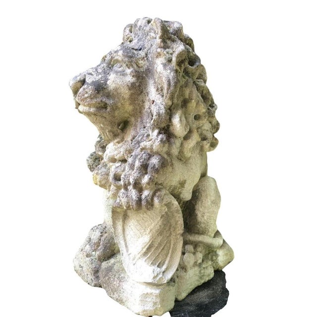 Stone Lions, 1950s, Set of 2 For Sale - Image 6 of 12