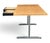 Vintage Mid-Century Modern Oak Writing Desk With Black Drawers & Chrome Base For Sale - Image 15 of 15