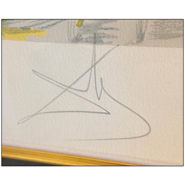 Surrealism 1977 Courtesan Surrealism Blue Lithograph Salvador Dalí For Sale - Image 3 of 5