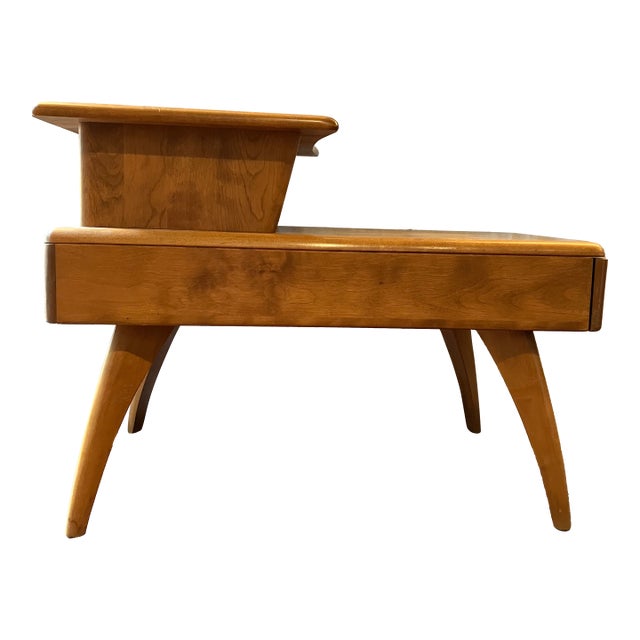 1956 Heywood-Wakefield Sculptural Step End Table - Project Piece For Sale