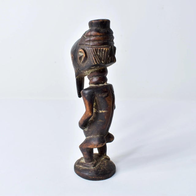 Brown Early 20th Century Kusu Wood Figure For Sale - Image 8 of 14