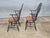 Black Pair of Late 20th Century Tiger Maple & Black Continuous Windsor Arm Chairs Bench Made For Sale - Image 8 of 11