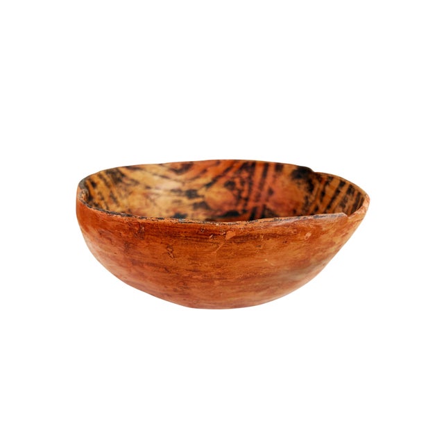 Vintage Amazonian Wauja Indigenous Redware Ceramic Bowl Brazil For Sale In New York - Image 6 of 8