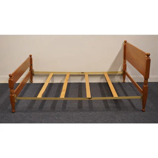 Wood Ballman Cummings Solid Maple Early American Colonial Style Full Size Bed For Sale - Image 7 of 9