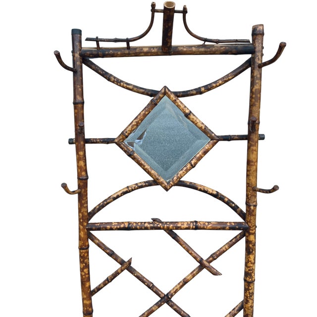 English 1920s English Bamboo Hall Tree For Sale - Image 3 of 10