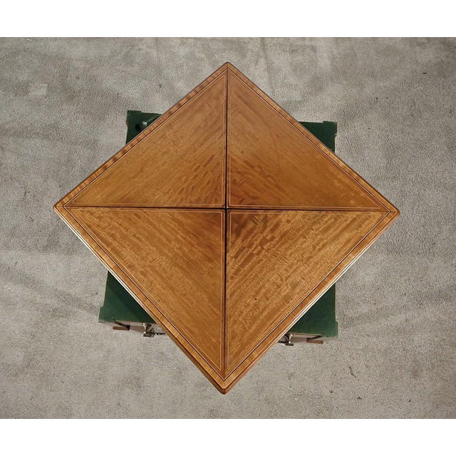 Wood Handkerchief Games Table in Blond Mahogany, 1930 For Sale - Image 7 of 18