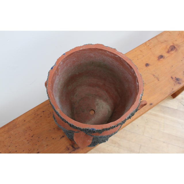 Mid-Century Modern Vintage Planter- Studio Pottery Head For Sale - Image 3 of 6