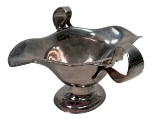 Vintage Silver Plate Double Spout Gravy / Sauce Boat - Made in England
