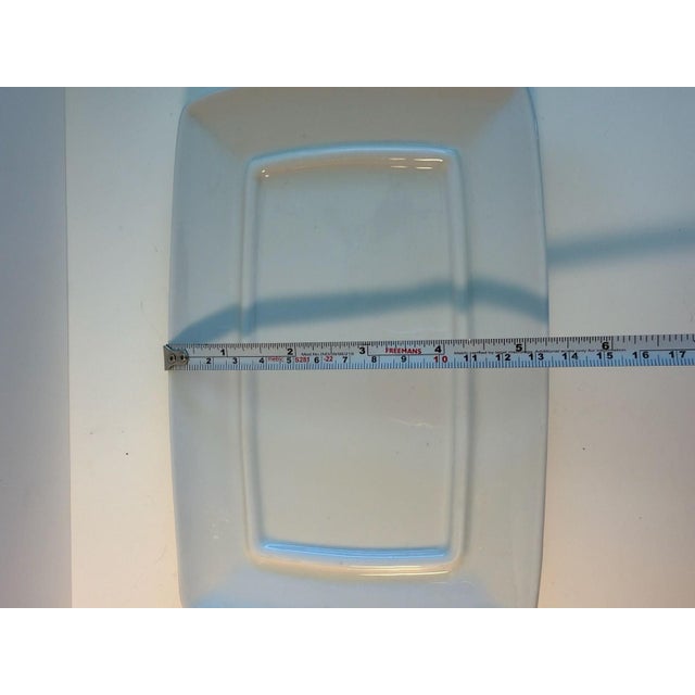 1980s Vintage Apilco France White Porcelain Rectangular Butter Dish with Lid For Sale - Image 5 of 5