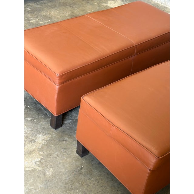 Chocolate 2000s Ludwig Mies Van Der Rohe for Knoll Krefeld Benches- A Pair For Sale - Image 8 of 12