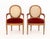 Pair of Louis XVI Style Red Velvet Upholstered Cane Paneled Walnut Fauteuils For Sale In New York - Image 6 of 13