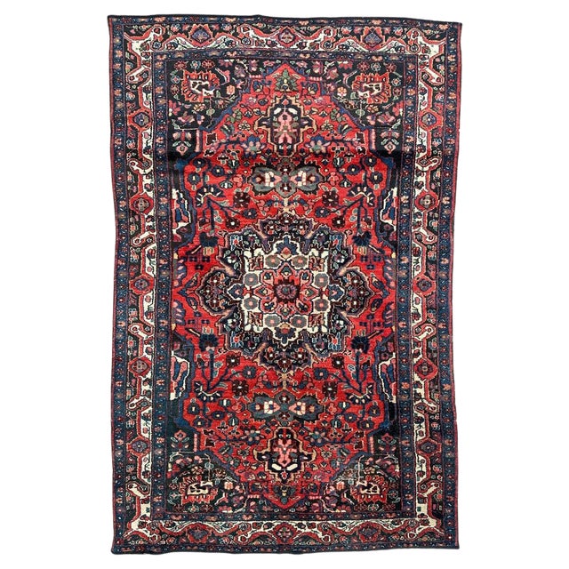 Mid-Century Kurdish Rug, 1940s For Sale