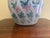 Ceramic Vintage Chinoiserie Blue, Pink & Green Floral Ceramic Fishbowl Planter For Sale - Image 7 of 10