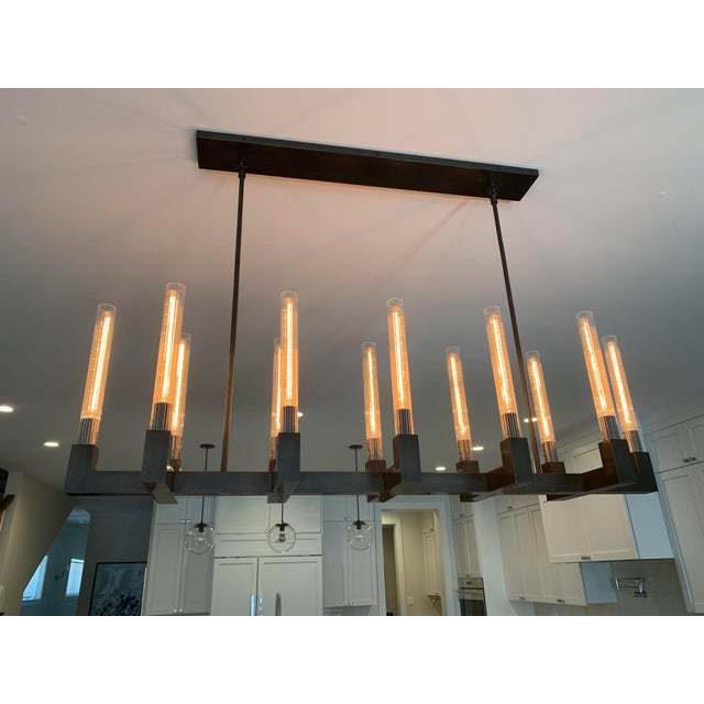 Restoration Hardware Cannele Linear Chandelier Chairish