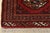 Turkmen Rug 3'4'' X 4'9'' Red Wool Vintage Tribal Hand-Knotted Oriental Carpet For Sale - Image 9 of 12