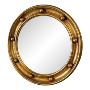 Mid 20th Century French Gilt Round Butler's Mirror
