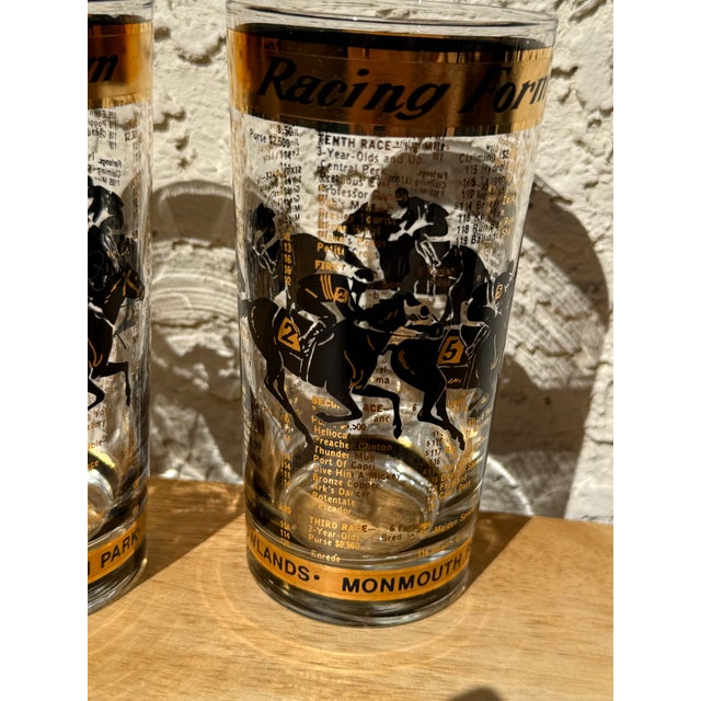 Vintage 1960s Horse Racing Highball Glasses - a Pair For Sale - Image 10 of 10