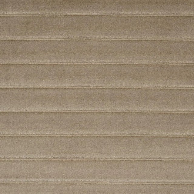 Sample - Schumacher Frederika Channeled Velvet Fabric in Mushroom For Sale