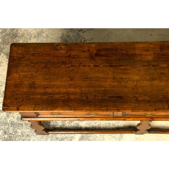 Late 18th Century English Pine Dresser Base or Server With Three Drawers For Sale - Image 4 of 18
