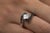 Metal 18k White Gold Black and White Diamond Statement Ring Size 7 For Sale - Image 7 of 10