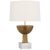 Ray Booth by Visual Comfort Signature Eadan 26" Table Lamp in Museum Brass with Linen Shade For Sale