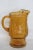 Amber Colored Glass Large Pitcher With Floral Design For Sale - Image 13 of 13