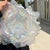 1970s Don Shepherd Style Iridescent Icescape Lettuce or Oyster Art Glass Centerpiece Bowl For Sale - Image 10 of 12