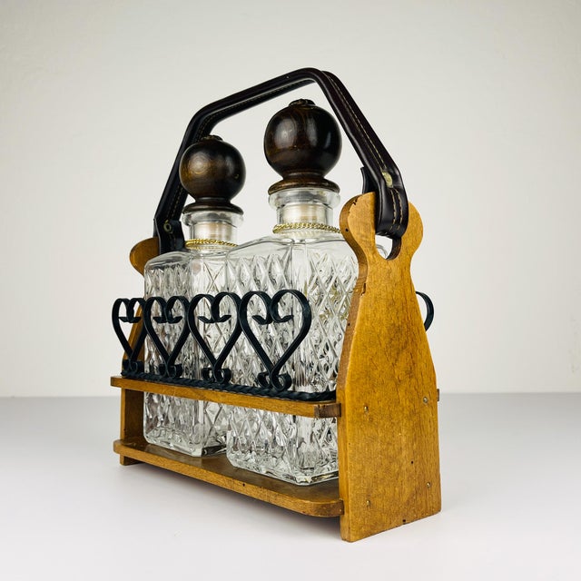 Vintage Tantalus Decanters for Cognac and Whisky, Italy, 1960s, Set of 2 For Sale - Image 14 of 18