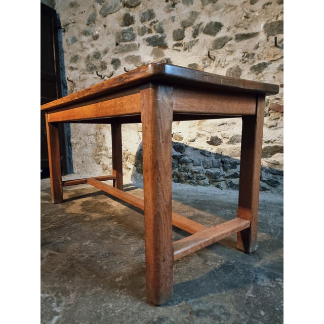 Mid-Century Modern French Oak Table, 1960s For Sale - Image 3 of 18