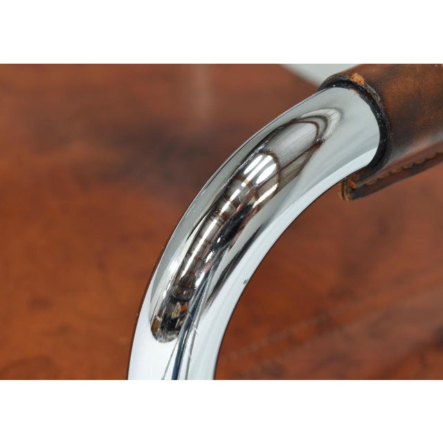 S34 Dining Armchair in Cognac Saddle Leather by Mart Stam for Fasem, 1970s For Sale - Image 15 of 18