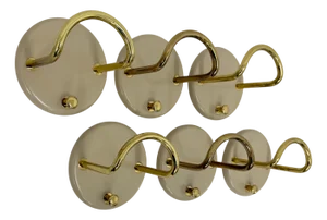 Vintage German Wall Coat Hooks by Schönbuch, 1970s, Set of 6