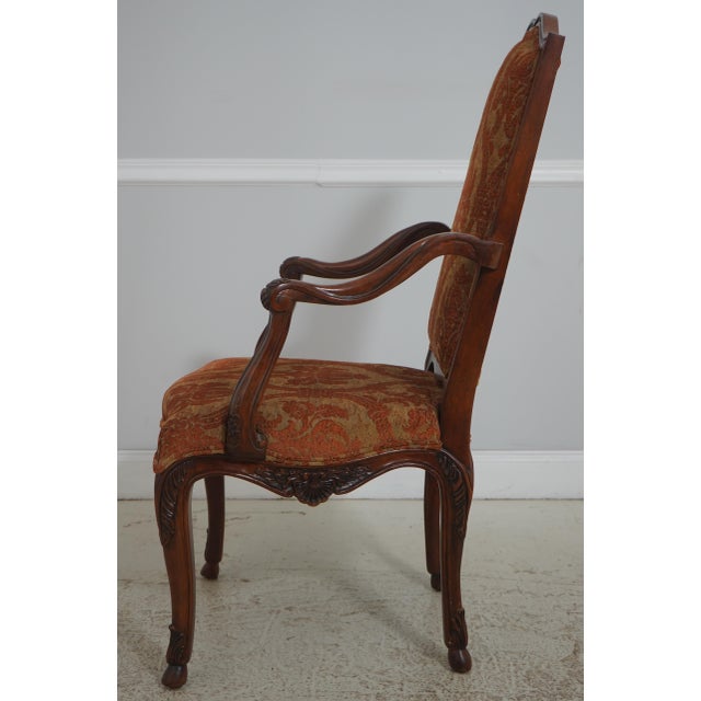 French Set of 8 Henredon Walnut Louis XV Dining Chairs For Sale - Image 3 of 18