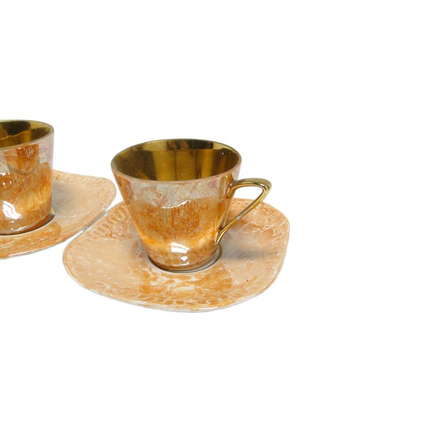Postmodern Art Deco Coffee Cups from Ćmielów, Poland, 1960s, Set of 4 For Sale - Image 3 of 9