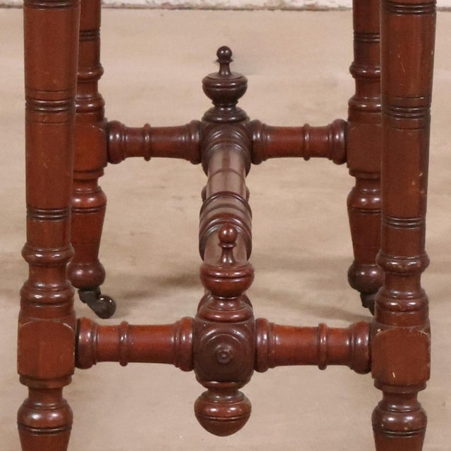 19th Century 19th Century English Turned Leg Writing Table (Small) For Sale - Image 5 of 5